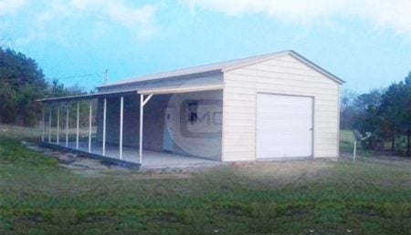 Enclosed Workshop with Lean-To