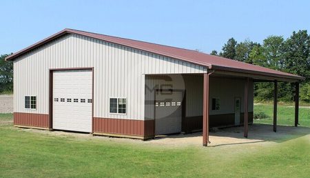 48x40 Lean-to Garage