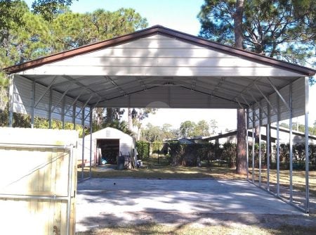 24x36 Two Car Carport